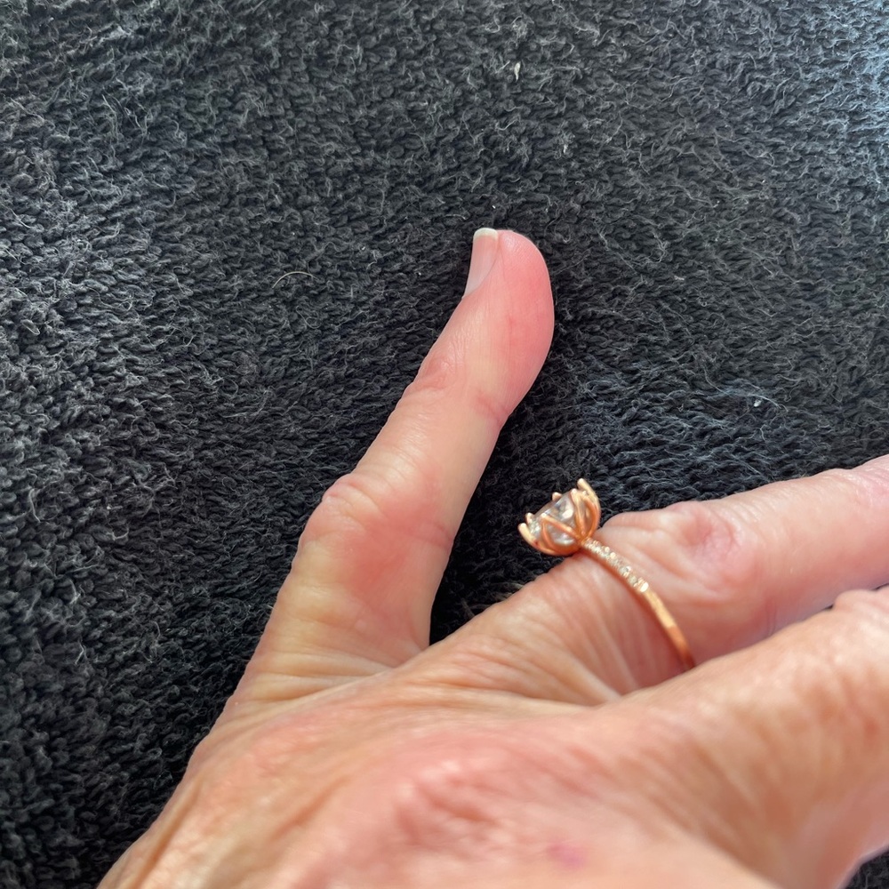 Rose gold solitaire